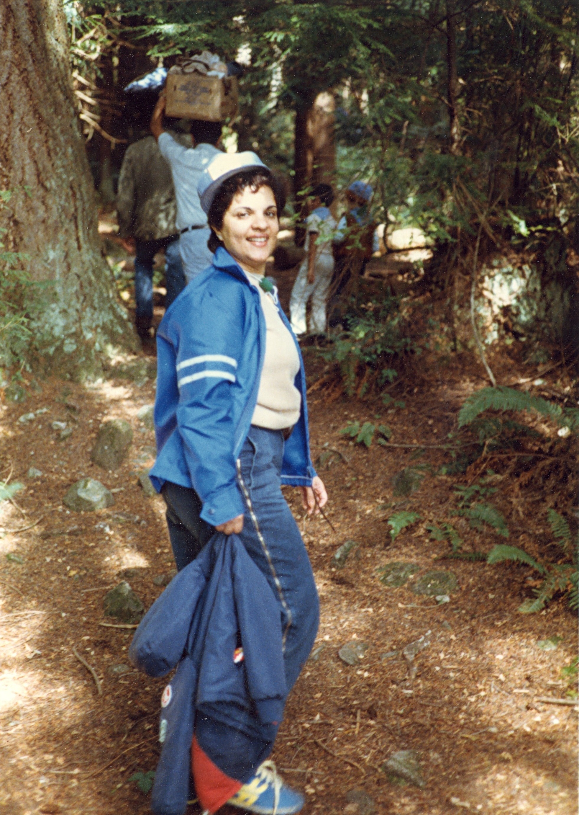 Senator Mobina Jaffer hikes with girl guides in the 1980s. (Photo credit: Office of Senator Jaffer)