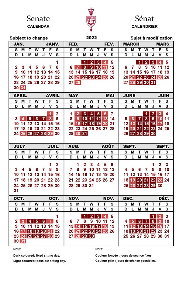 2022 Annual Calendar