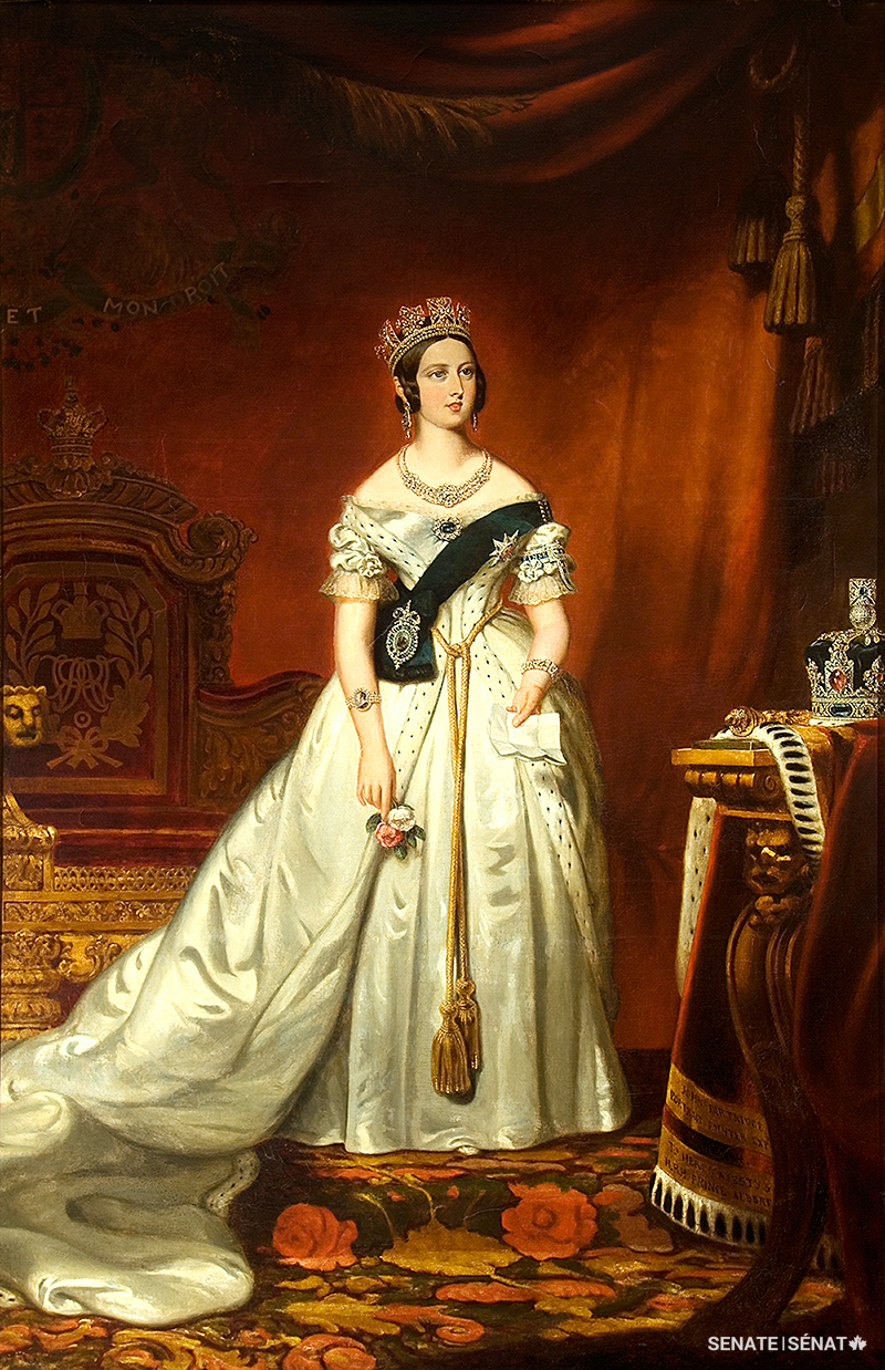 This 1842 portrait of Queen Victoria by Glasgow-born portraitist John Partridge hangs opposite the Diamond Jubilee Portrait. (Oil on canvas, H: 266 cm x W: 174 cm, Courtesy of the House of Commons)