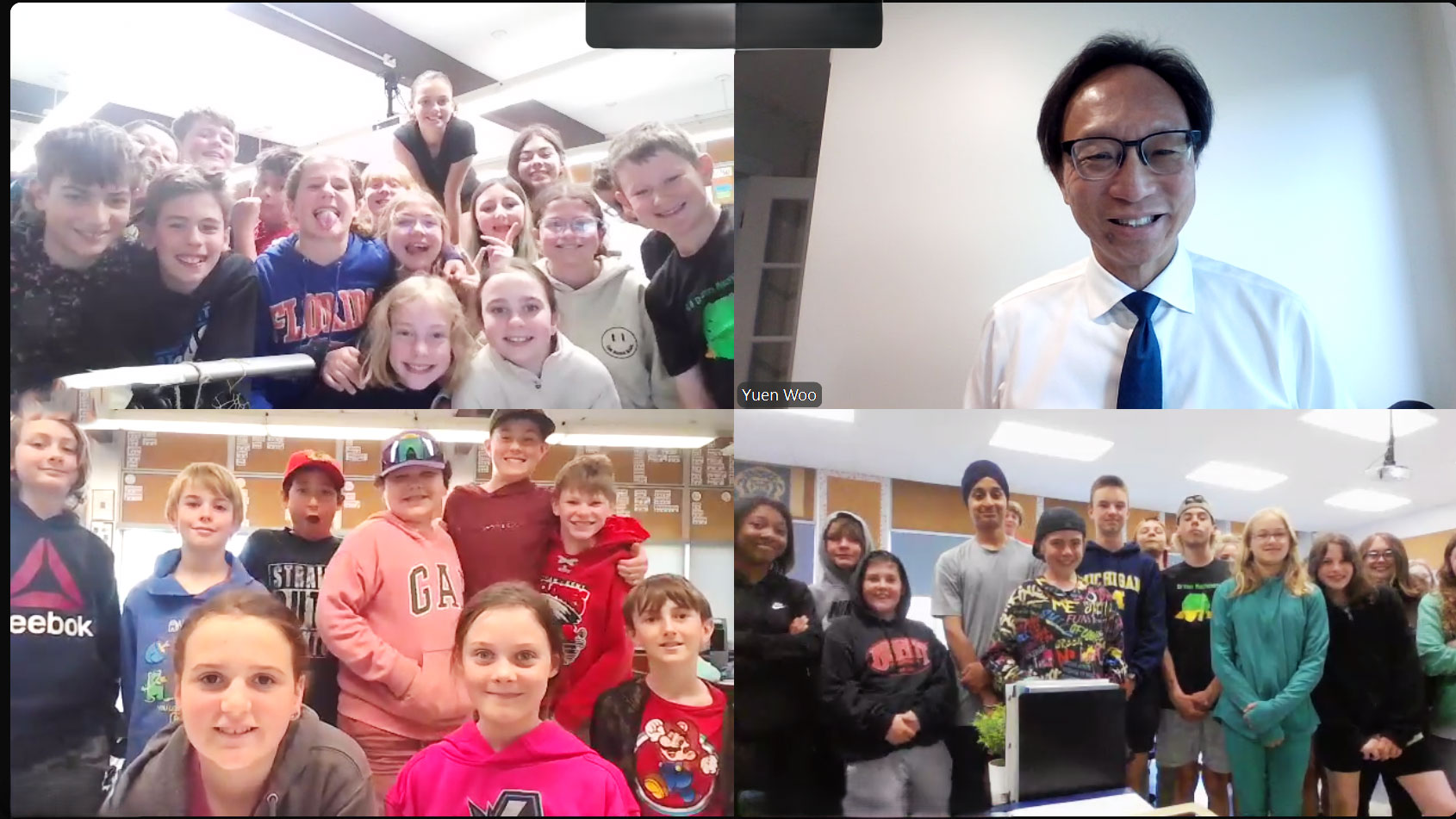 Thursday, May 15, 2025 – Senator Yuen Pau Woo; virtual event, coordinated by SENgage, with students from Naahii Ridge Public School and Ridgetown District High School, Ridgetown, Ontario.