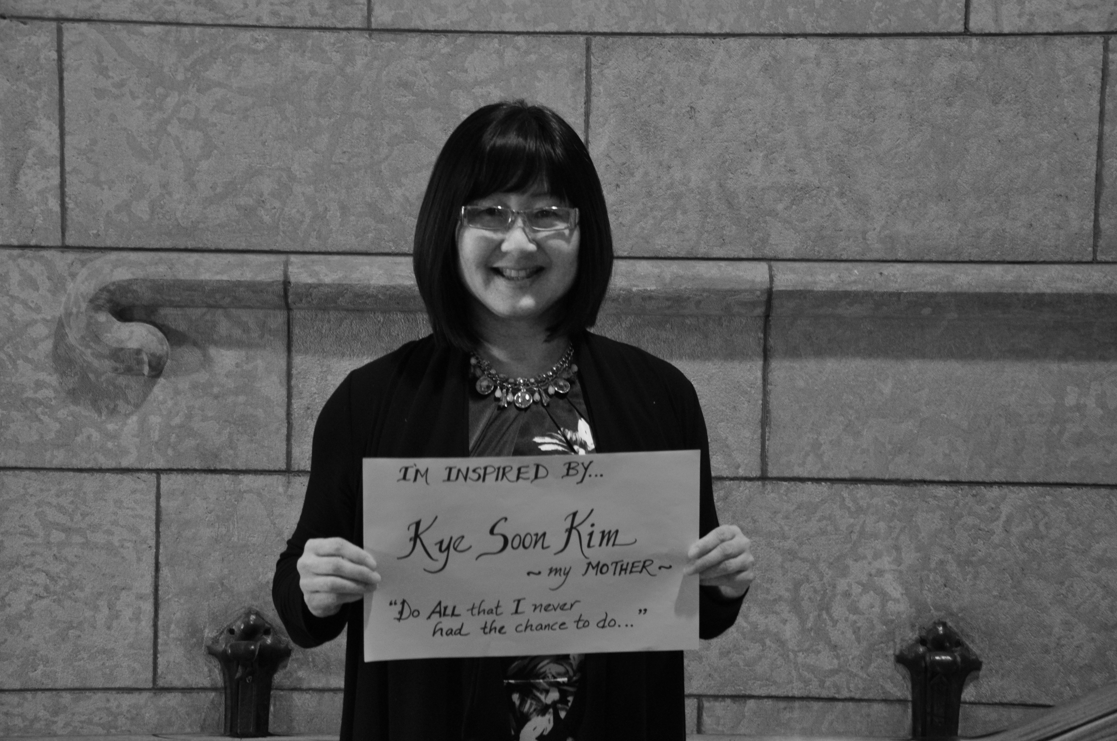 Senator Yonah Martin is inspired by Kye Soon Kim.