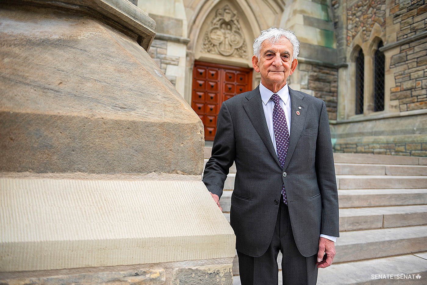 Senator Wetston stands outside East Block during the last week of his Senate career.