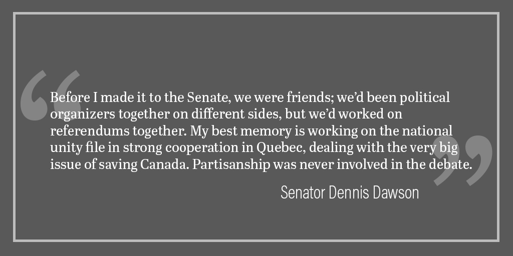 Senator Dennis Dawson quote.
