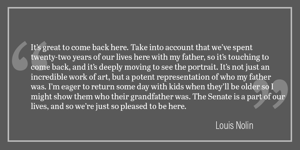 Quote from Louis Nolin, son of Speaker Nolin.
