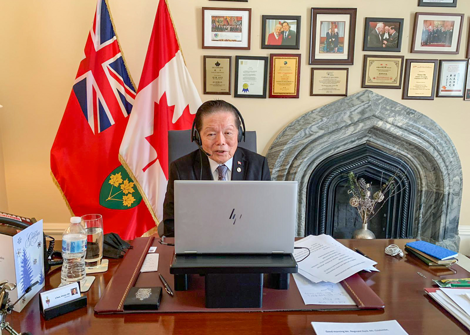 Senator Victor Oh speaks with students enrolled in the Diploma in Agriculture program at the University of Manitoba. The senator discussed his path to the Upper Chamber and current issues in agriculture and food, as well as his experience in international trade