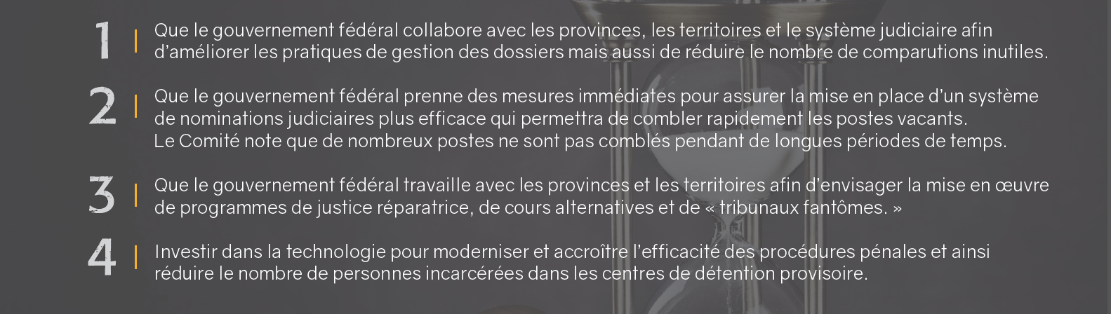 Recommendations du comite