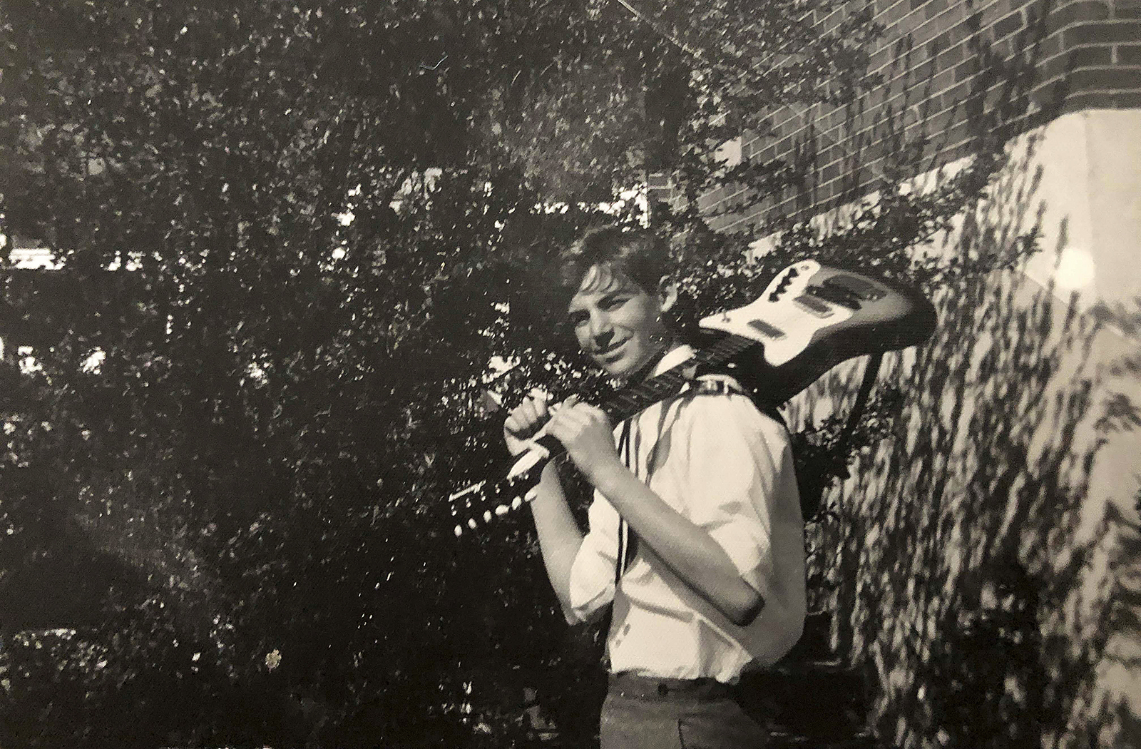 A 15-year-old Senator Gold in 1965 with his first electric guitar. (Photo credit: Office of Senator Marc Gold)