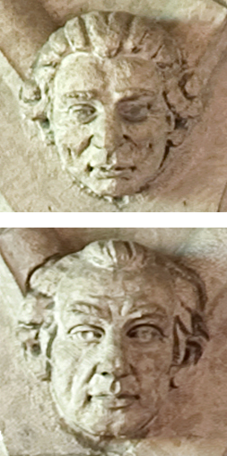 Des effigies du major-général James Wolfe et le marquis de Montcalm