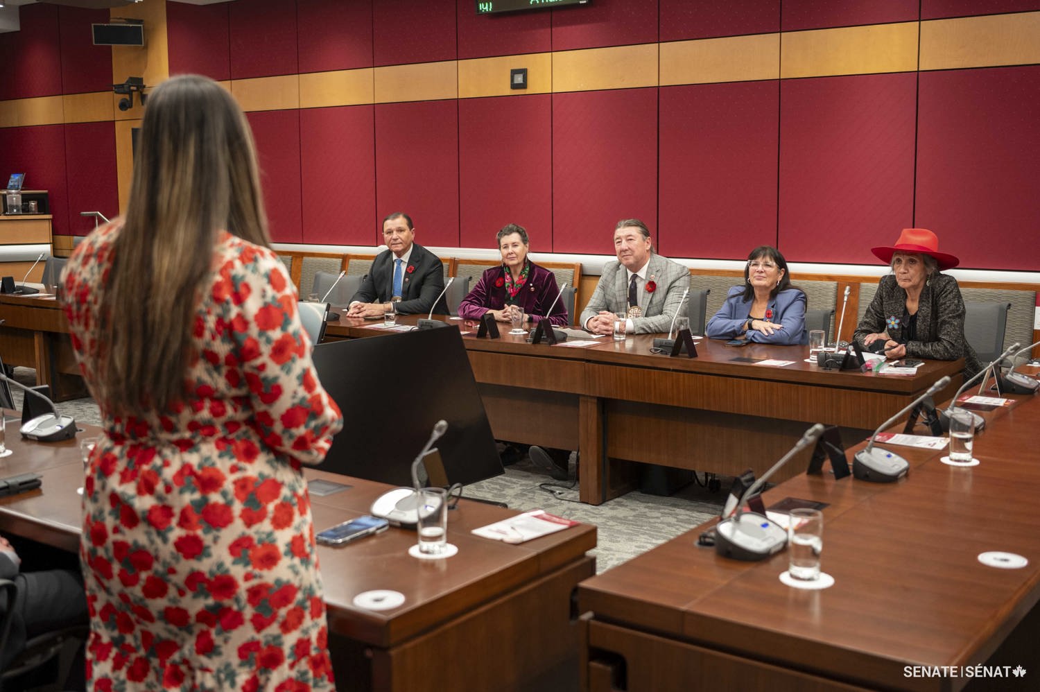 Wednesday, November 5, 2025 – Members of the Senate Committee on Indigenous Peoples, senators Brian Francis, Marilou McPhedran, Paul (PJ) Prosper, Judy A. White and Mary Jane McCallum and a New Zealand parliamentary delegation; discussion on priorities and approaches to strengthen relationships with Indigenous Peoples in Canada; Senate of Canada Building, Ottawa, Ontario.