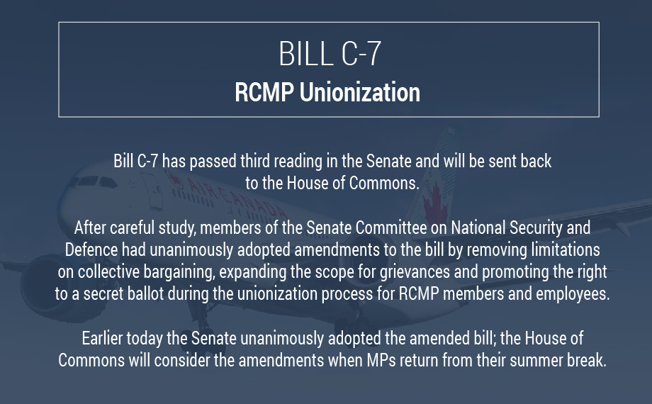 Bill C-7 (RCMP Unionization)