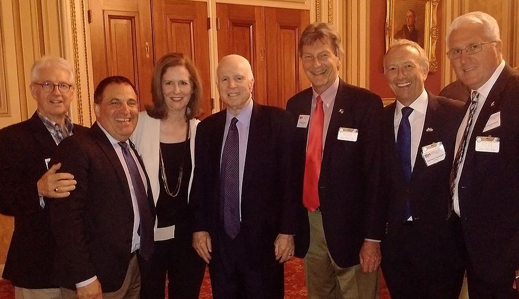 Senators Janis Johnson (3rd from left), Chair of the Canada-US Inter Parliamentary Group, travelled to Washington, D.C. this week with Senators Wilfred Moore (first from left) and Paul Massicotte (second from right)