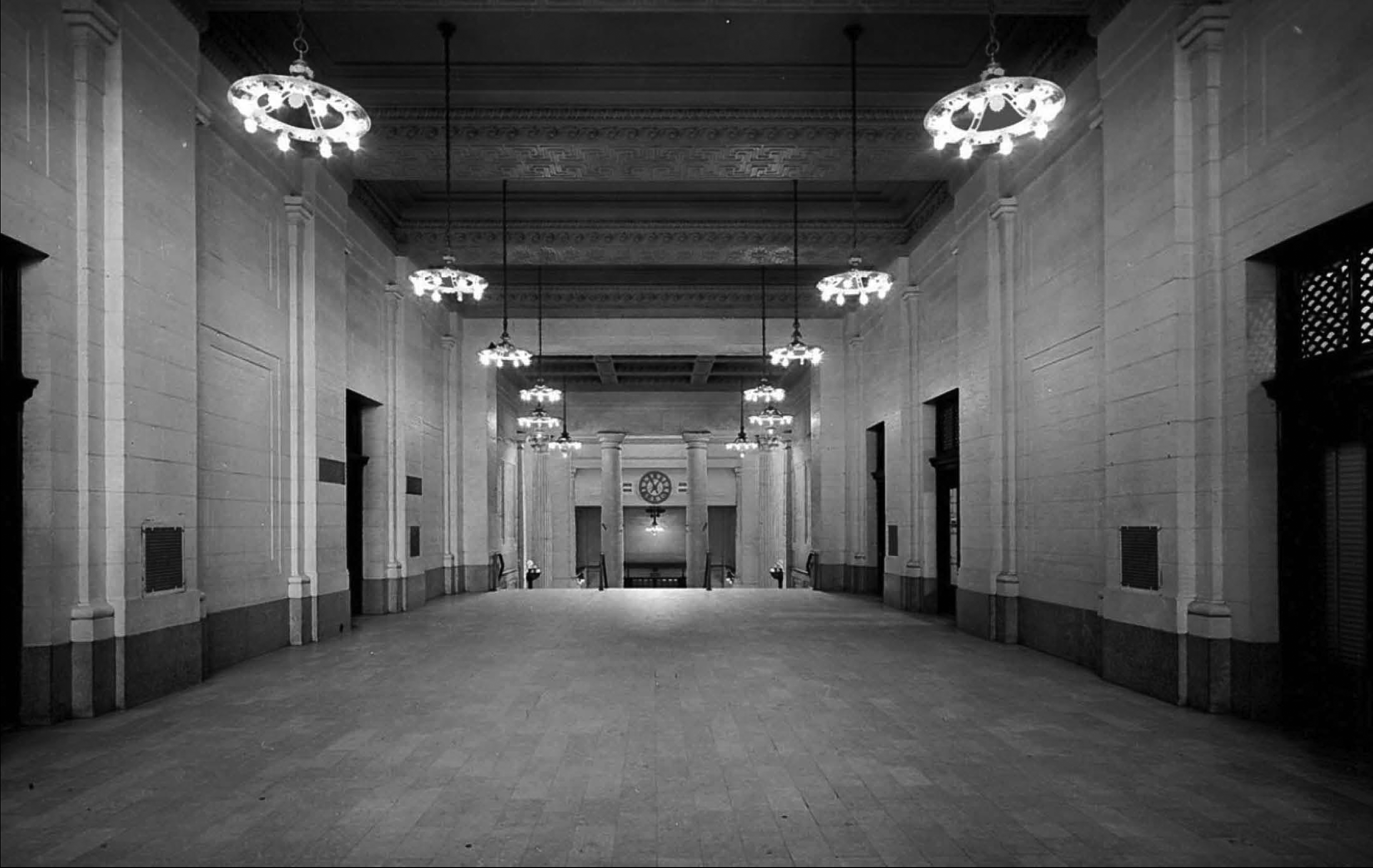 A long low-ceilinged corridor funnelled passengers from Union Station’s entrance on Rideau Street to a flight of stairs that led down into the general waiting room.