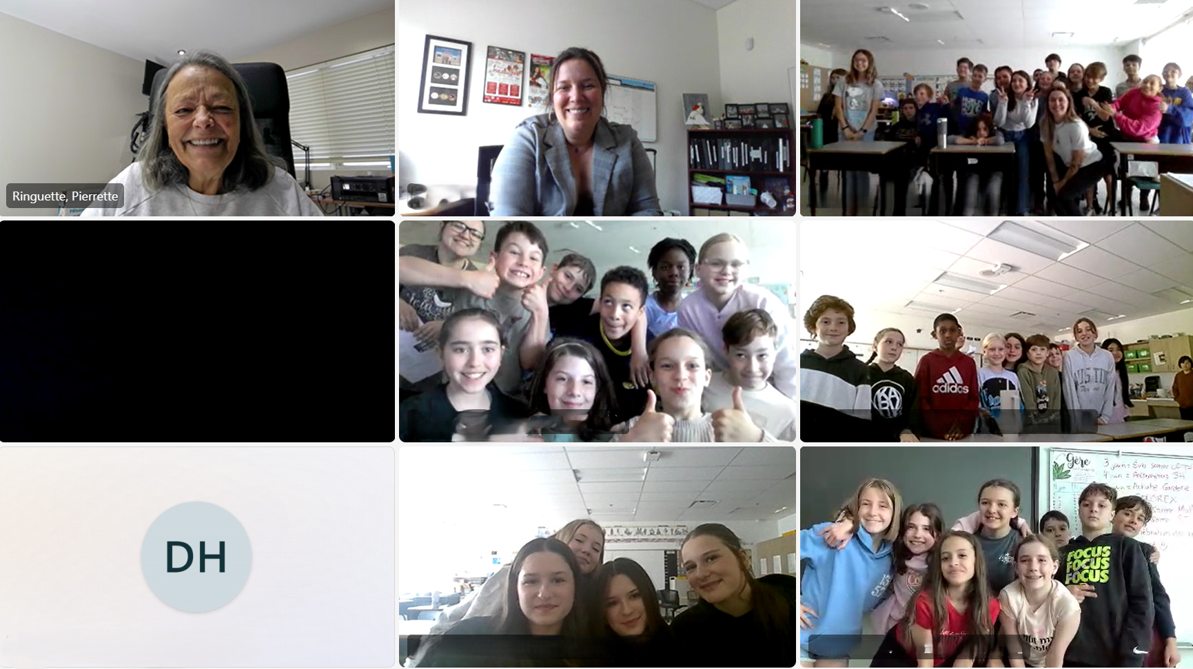 Monday, June 2, 2025 – Senator Pierrette Ringuette; virtual event, coordinated by SENgage, with students from École Arc-en-ciel, Oromocto, New Brunswick.