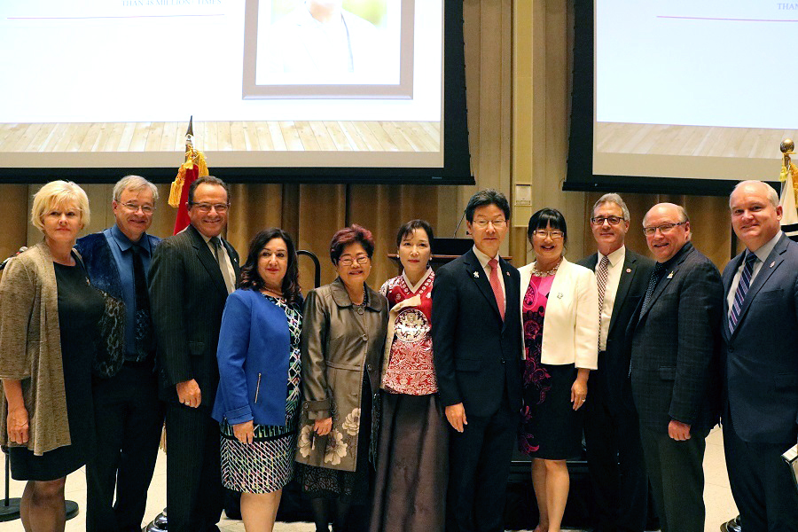 <a href='https://sencanada.ca/en/senators/martin-yonah/'>Senator Yonah Martin</a> co-hosted the Canada Korea 150 & Korea National Day Celebration on the Hill joined by parliamentarians, dignitaries, veterans and the national Korean Canadian community.