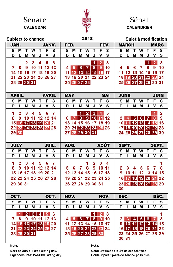 2018 Annual Calendar