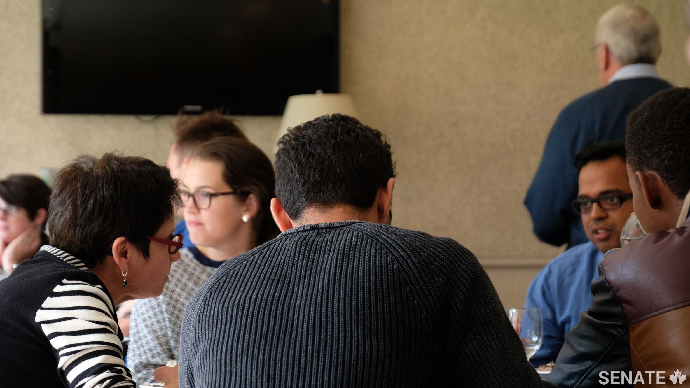 A lunch with senators and students from Dalhousie University’s Faculty of Agriculture features vegetables grown in the Truro Campus’ very own garden. The Chef’s Garden program, a student initiative, supplies vegetables for on-campus dining.