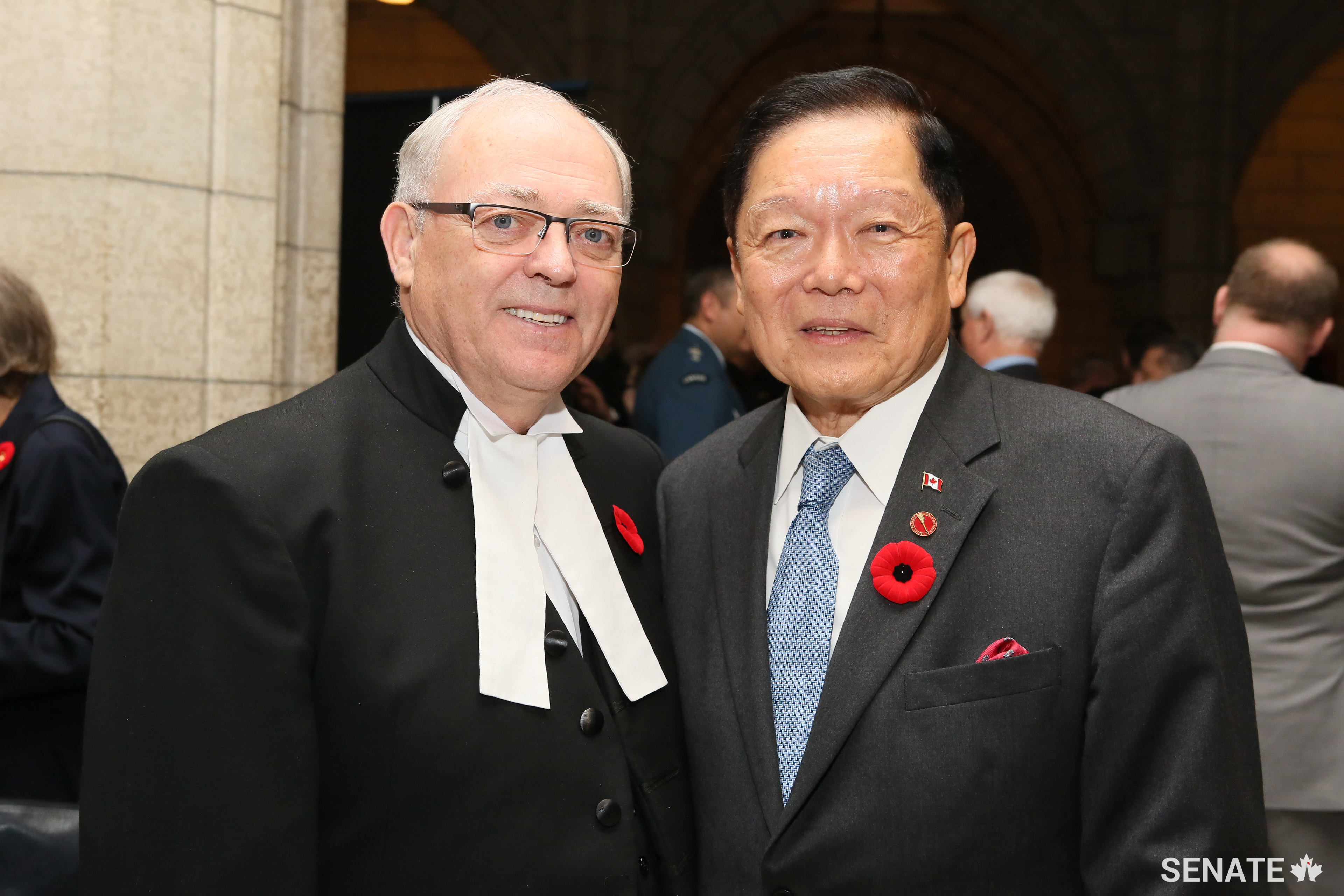 Speaker Furey shares a moment with Senator Victor Oh.