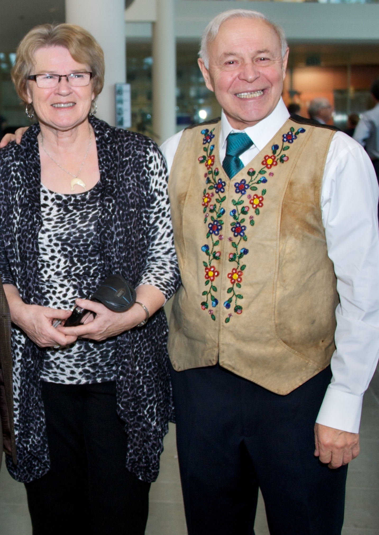 Senator Sibbeston with his wife Karen.
