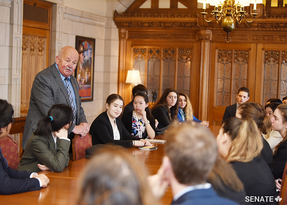 Senator Terry Mercer tells Forum participants that youth advocacy makes a difference. Senator Mercer's most recent project was helping create a Senate Committee on the Charitable Sector. 