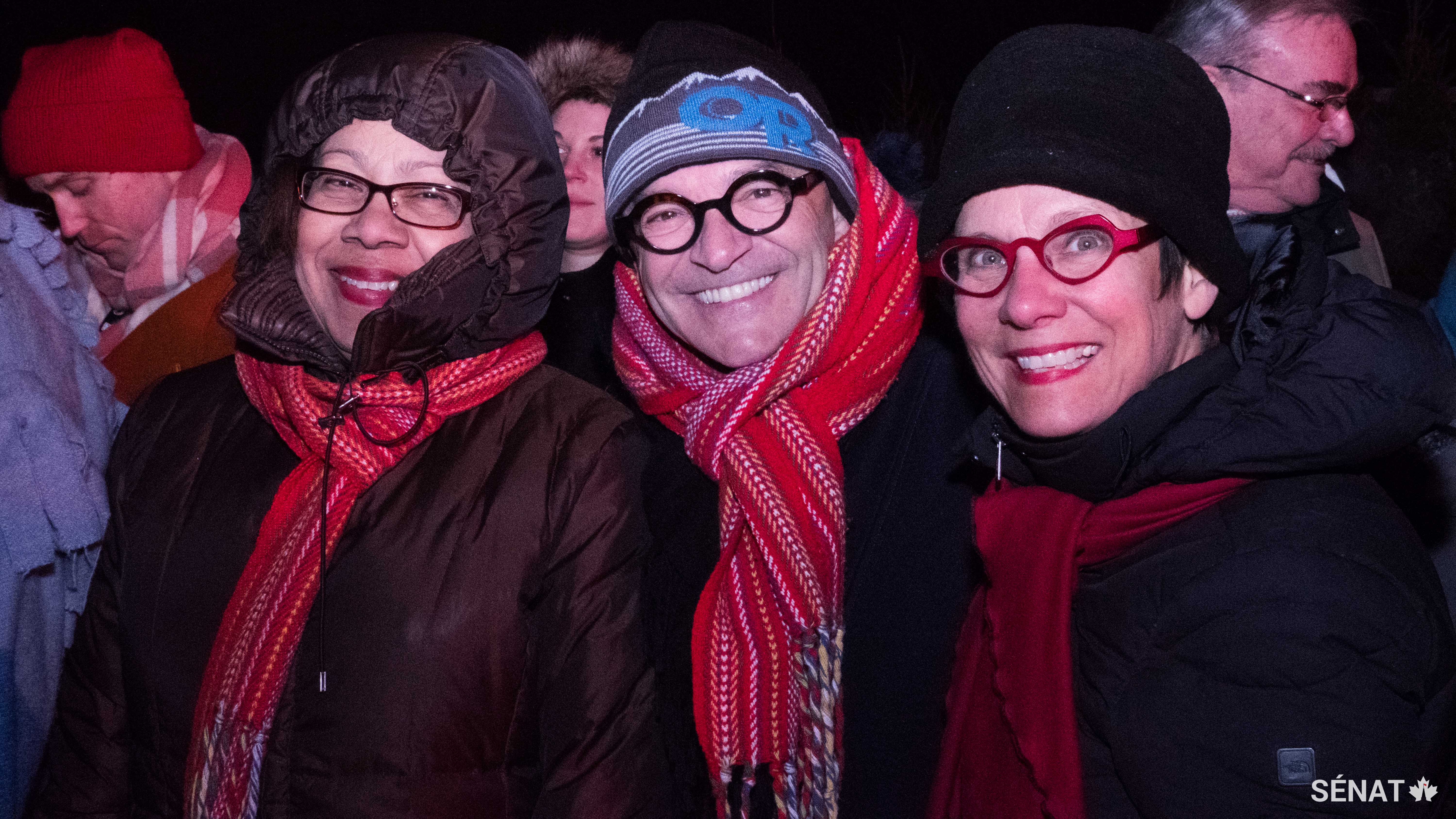 Les sénateurs Marie-Françoise Mégie, René Cormier et Raymonde Gagné participent au Festival du Voyageur à Winnipeg.