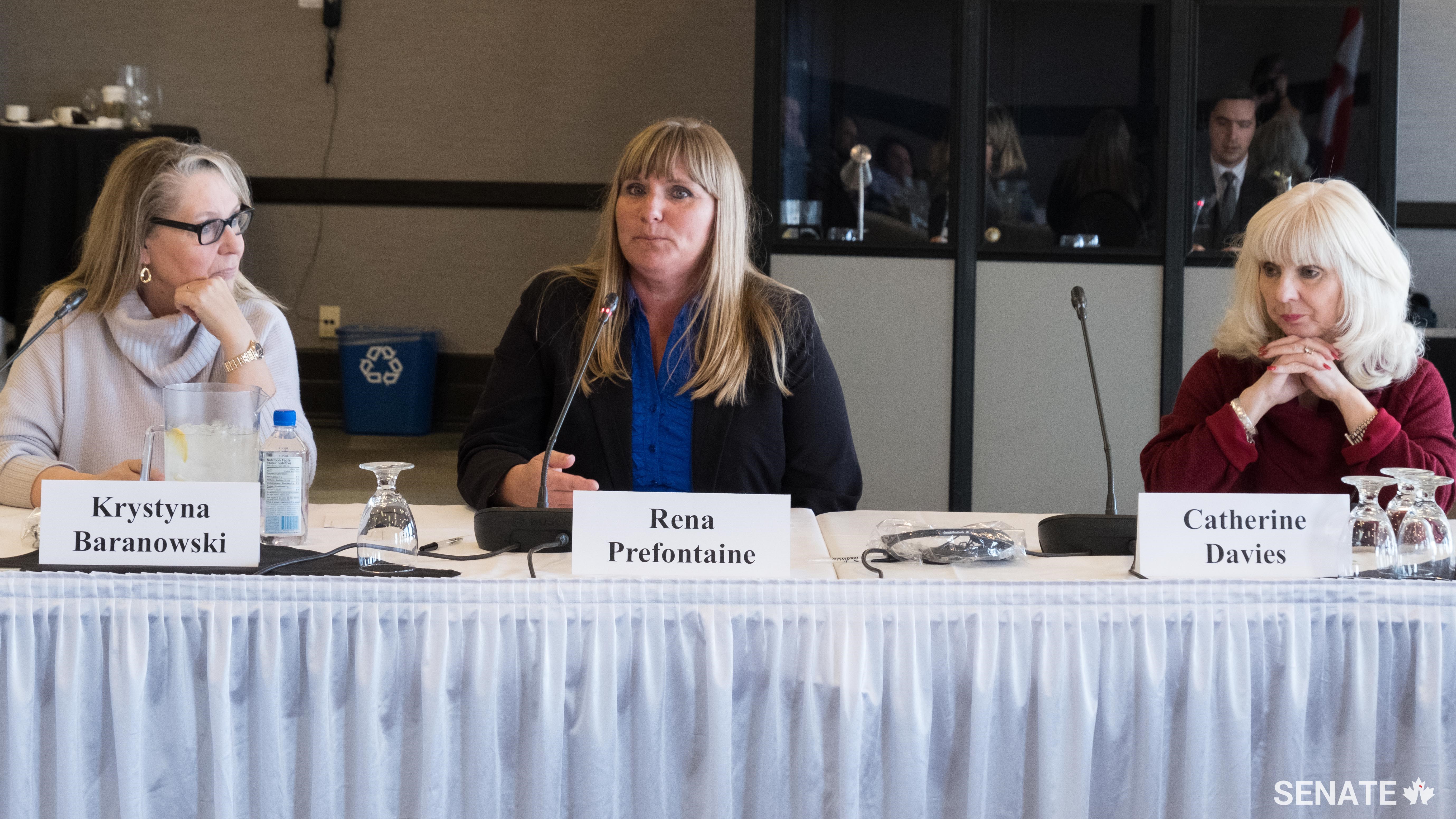 Members of Canadian Parents for French (Manitoba) tell the Senate Committee on Official Languages during public hearings on Thursday, February 15, 2018, in Winnipeg that they hope to see expanded opportunities to learn French across the country.