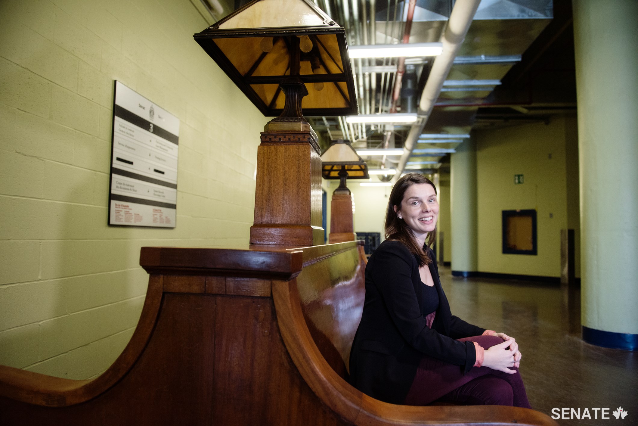Senate Heritage and Curatorial Services Project Co-ordinator Tamara Dolan helped negotiate the bench’s return to the historic train station, which will become the Senate’s temporary home.