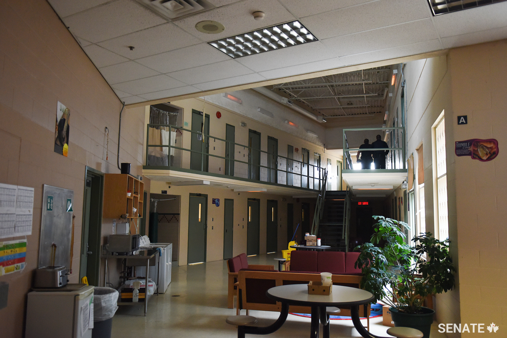 Correctional officers turn off interior lights to reduce glare when they look into cells during cell counts.