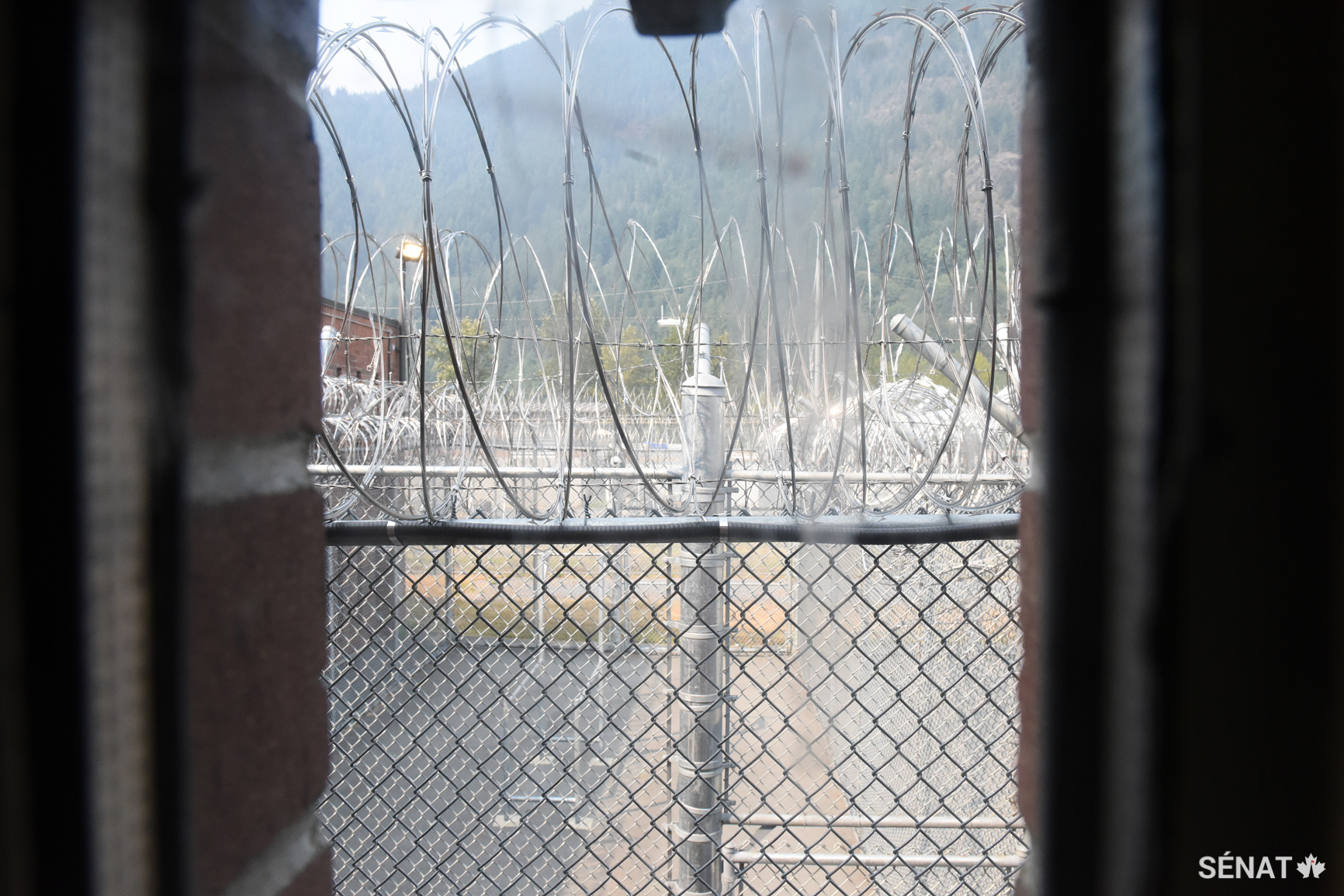 La vue depuis une cellule d’isolement.