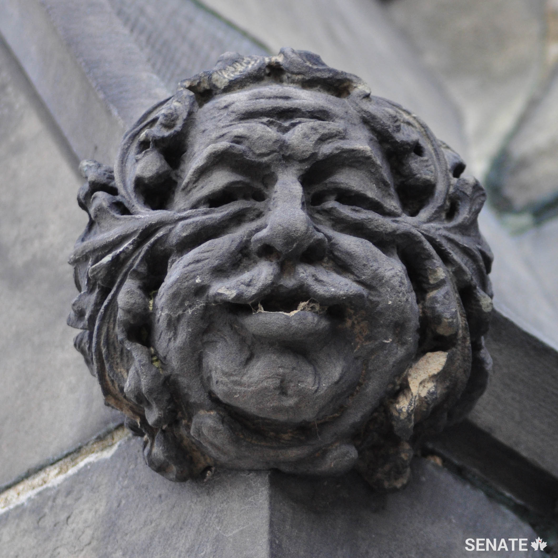 Some Green Man figures on Parliament Hill might be caricatures of contemporary politicians.
