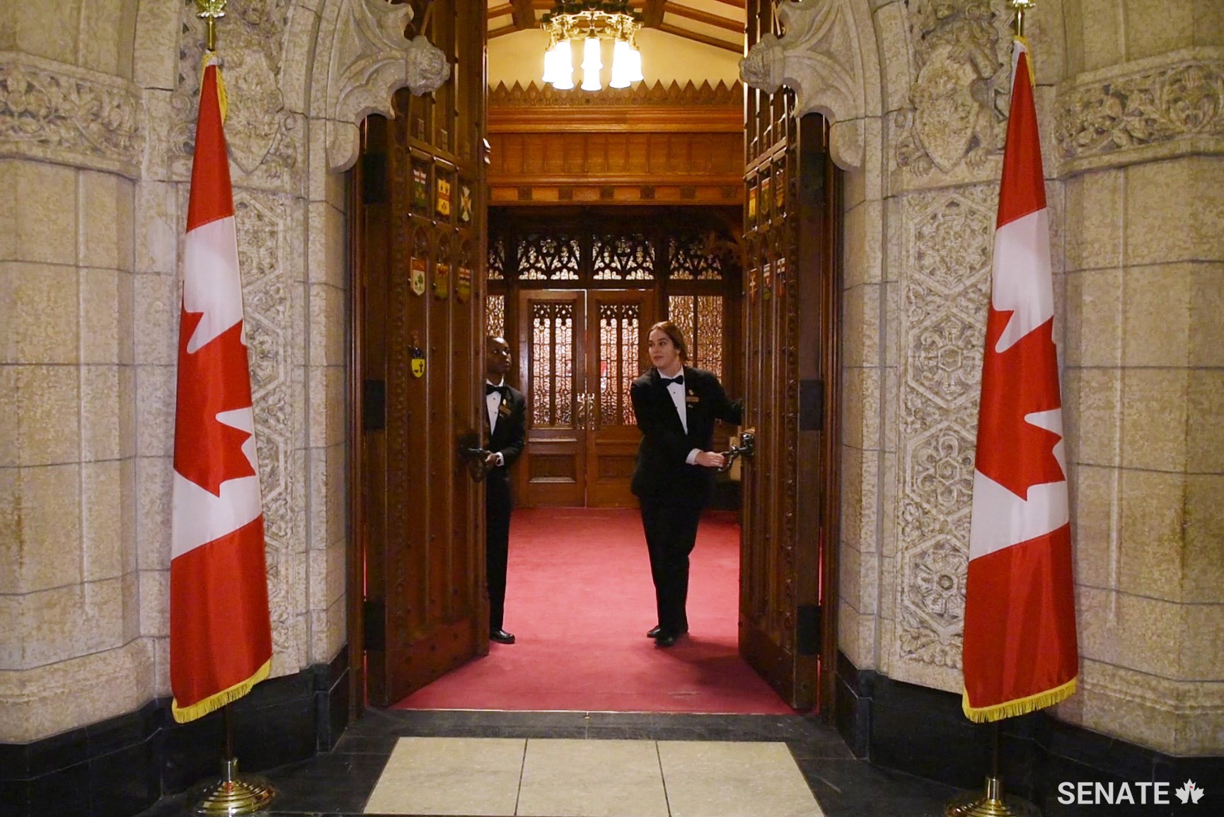 Senate pages shut the doors to the Red Chamber for the last time for at least a decade. The Senate will return to Centre Block after a top-to-bottom overhaul of the building is completed.