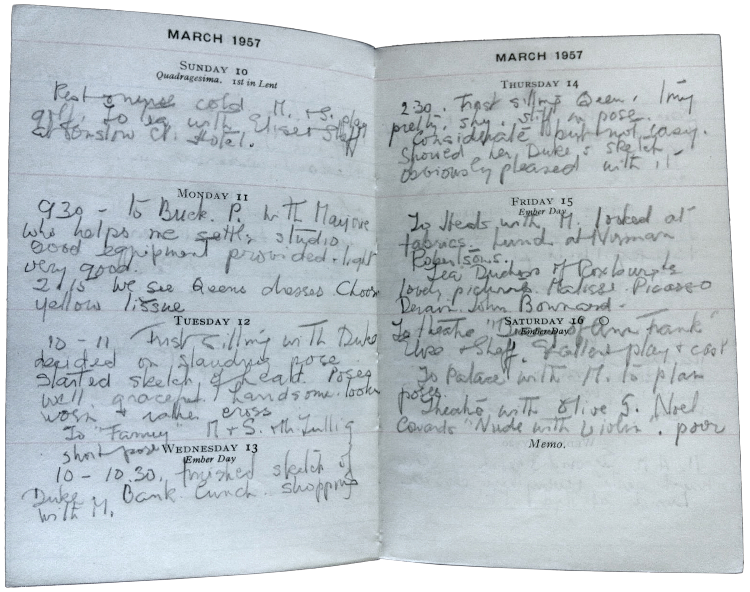 Les entrées du journal de Lilias Torrance Newton décrivent ses premières rencontres avec la Reine : « très jolie, timide, raide lors de la pose ». Après avoir rencontré le prince Philip, elle a écrit : « Pose bien, gracieux et beau. » (L’image est une gracieuseté du Musée des beaux-arts du Canada)