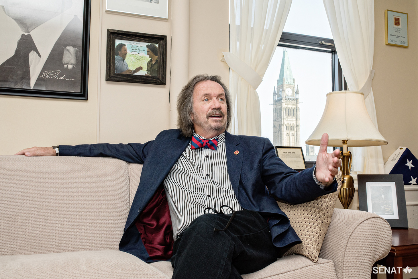 Le sénateur Dennis Dawson a été inspiré par plusieurs hommes politiques de sa génération, notamment par l’ancien Premier ministre du Québec, Robert Bourassa.