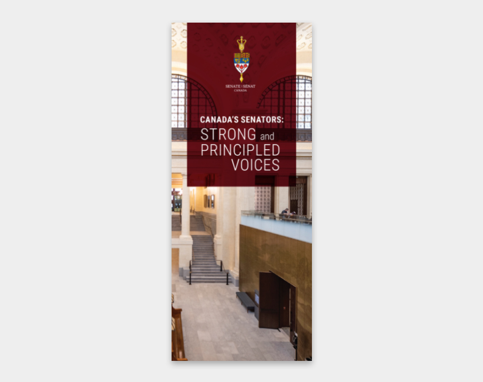 Canada's Senators: Strong and Principled Voices brochure cover