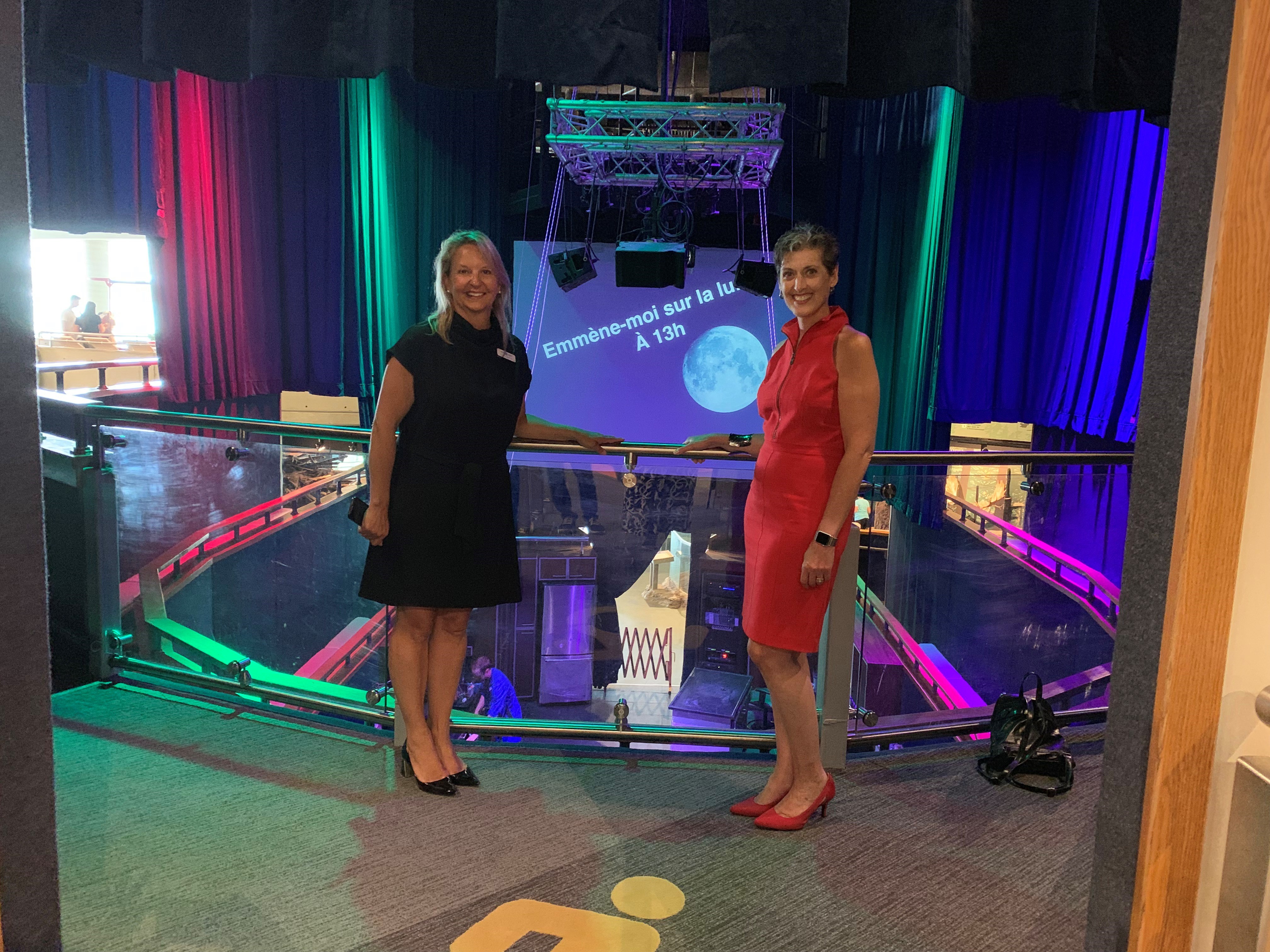 Senator Josée Forest-Niesing with Julie Moskalyk, science director of Science North, during a visit to the museum in her region of Sudbury on July 9, 2019.