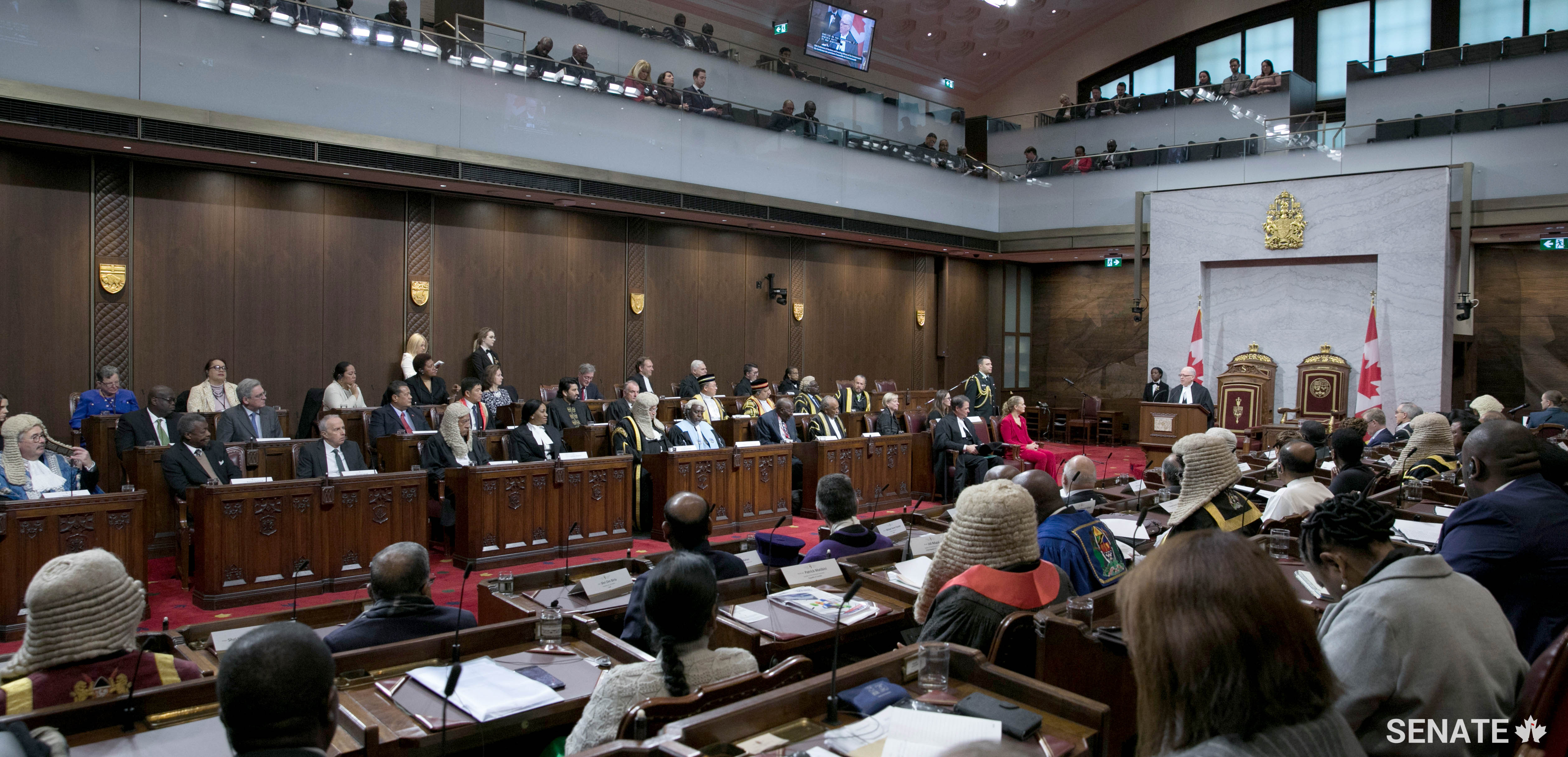 Speaker Furey gives a warm welcome to speakers and presiding officers of Commonwealth parliaments during the conference’s opening ceremony.