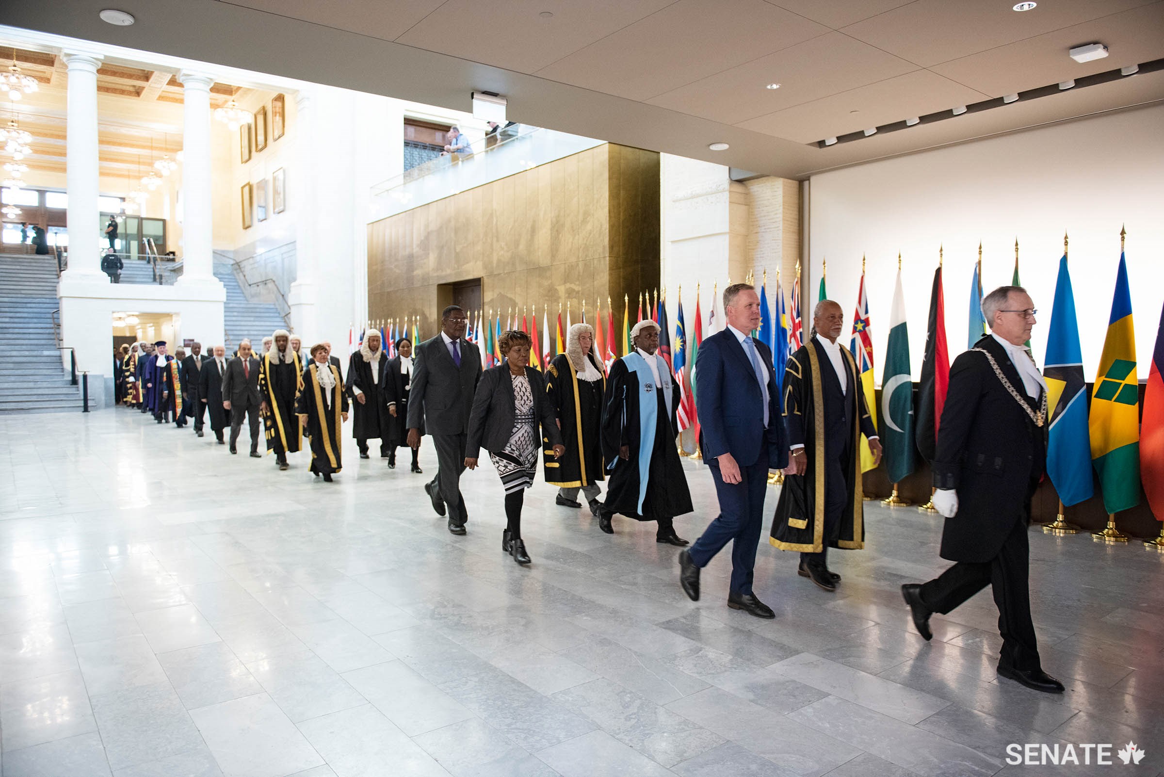 Speakers and presiding officers of Commonwealth parliaments took part in the biggest Speaker’s parade the new Senate of Canada Building has ever seen on Tuesday, January 7, 2020.