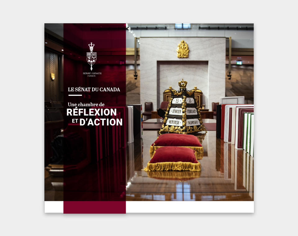 Couverture de la brochure Le Sénat du Canada : Une chambre de réflexion et d'action