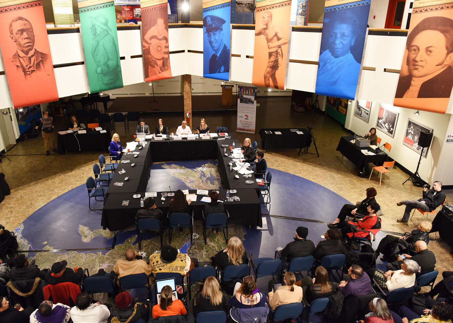 Members of the Senate Committee on Human Rights hold a meeting in Halifax in 2018.