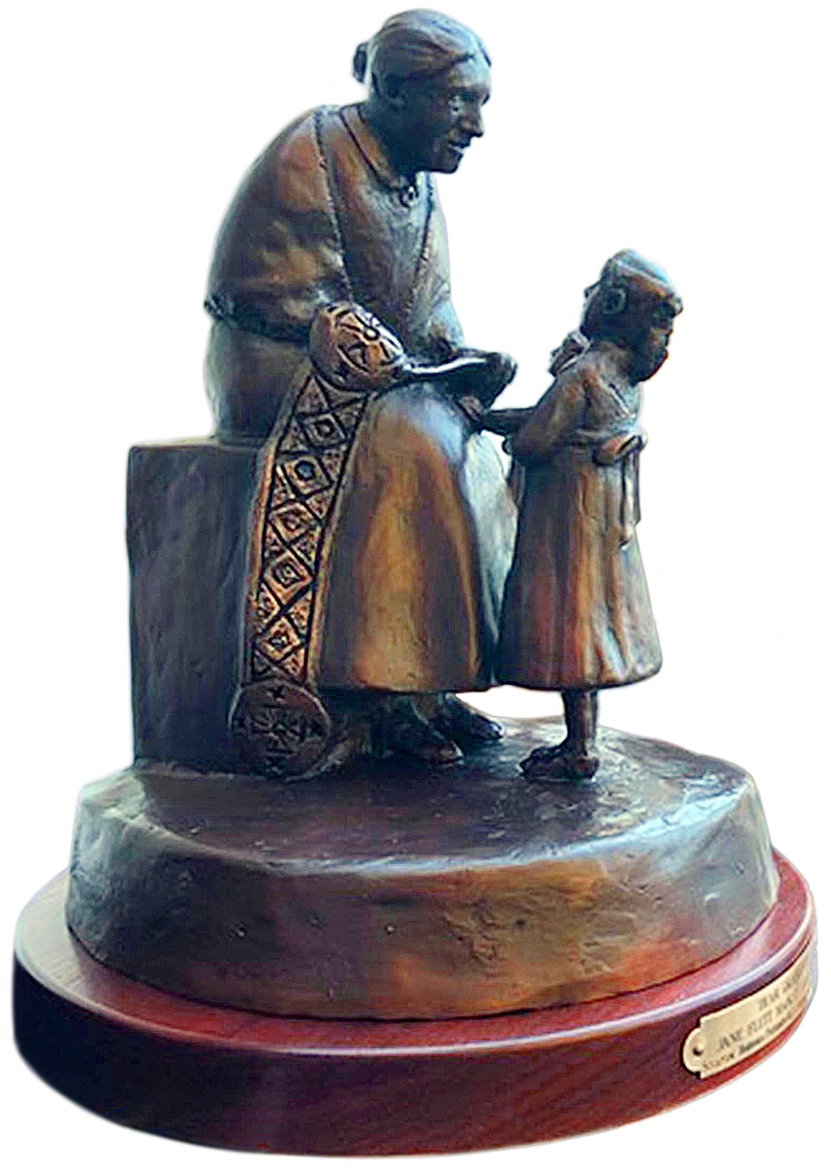 Mrs. Paterson continues to sculpt. She recently finished this bronze that pays homage to her Métis great-grandmother, one of Alberta’s earliest pioneers. (Photo credit: Jane Hungerford)