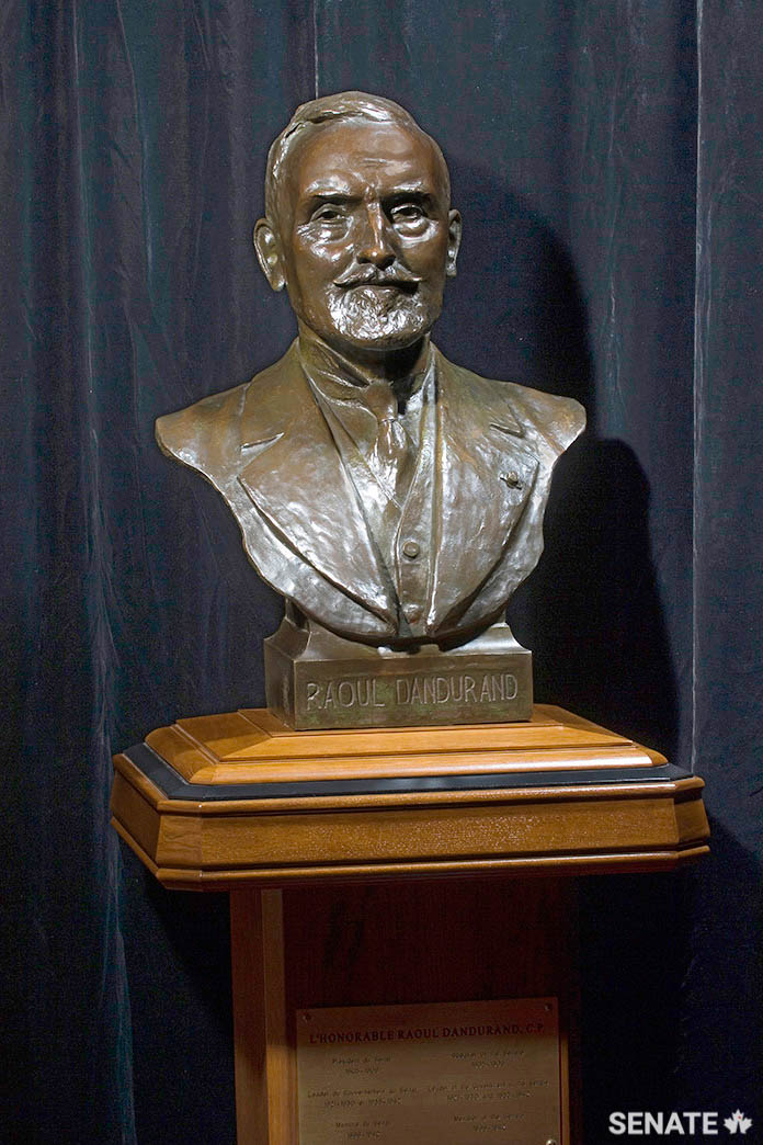 Alfred Laliberté’s bronze bust of former senator Raoul Dandurand occupied Centre Block’s Salon de la Francophonie for decades.