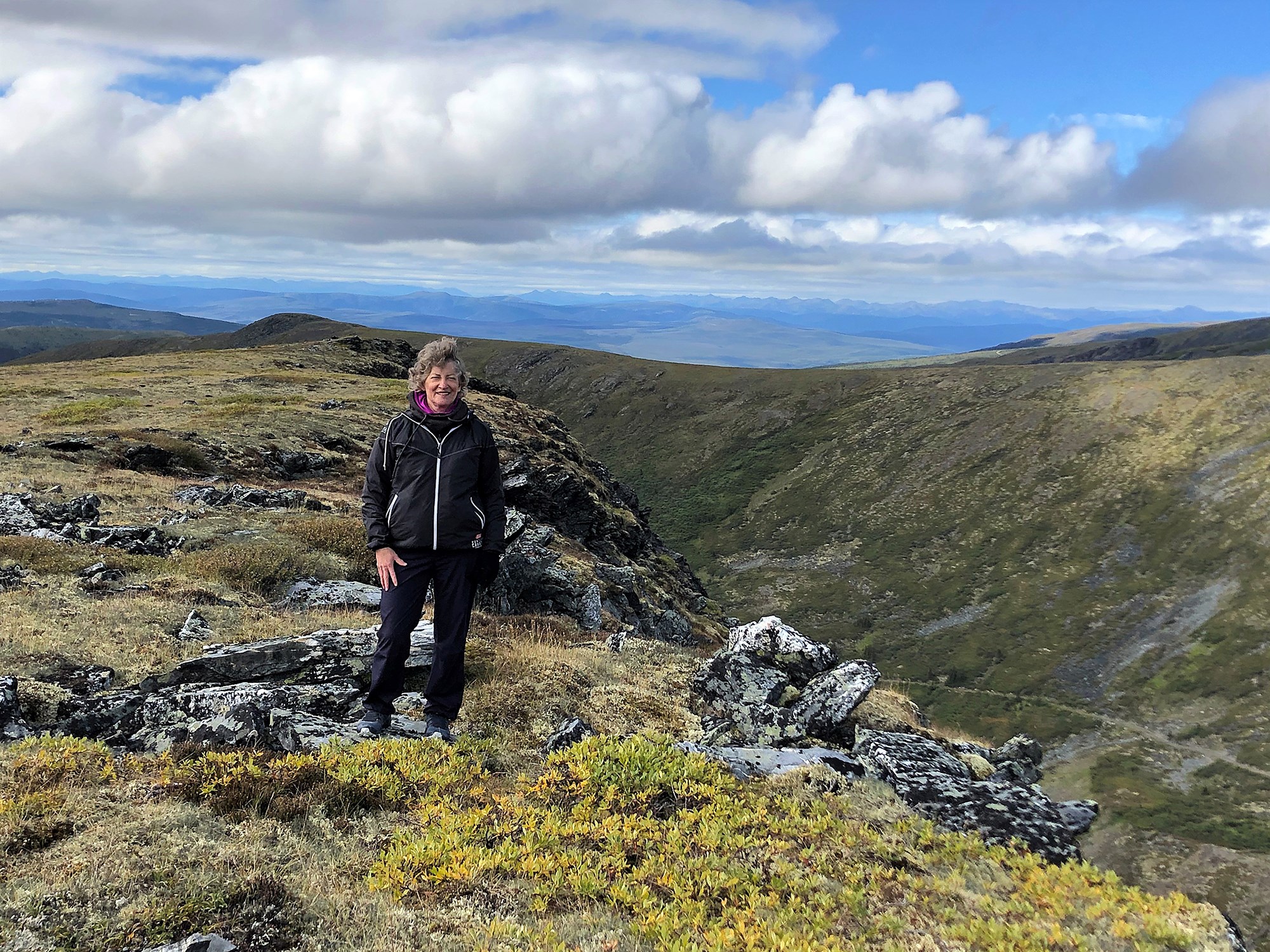 Senator Duncan on a hike near the Keno and Elsa communities in the Yukon in August 2020.