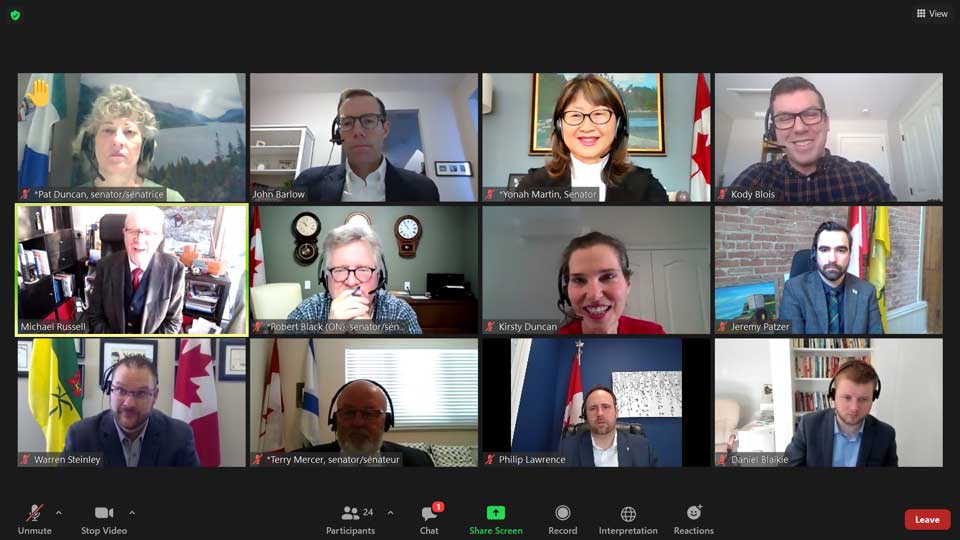 Wednesday, February 10, 2021 – Senator Robert Black, along with other parliamentarians, participates in a meeting of the Canada-Scotland Friendship Group.