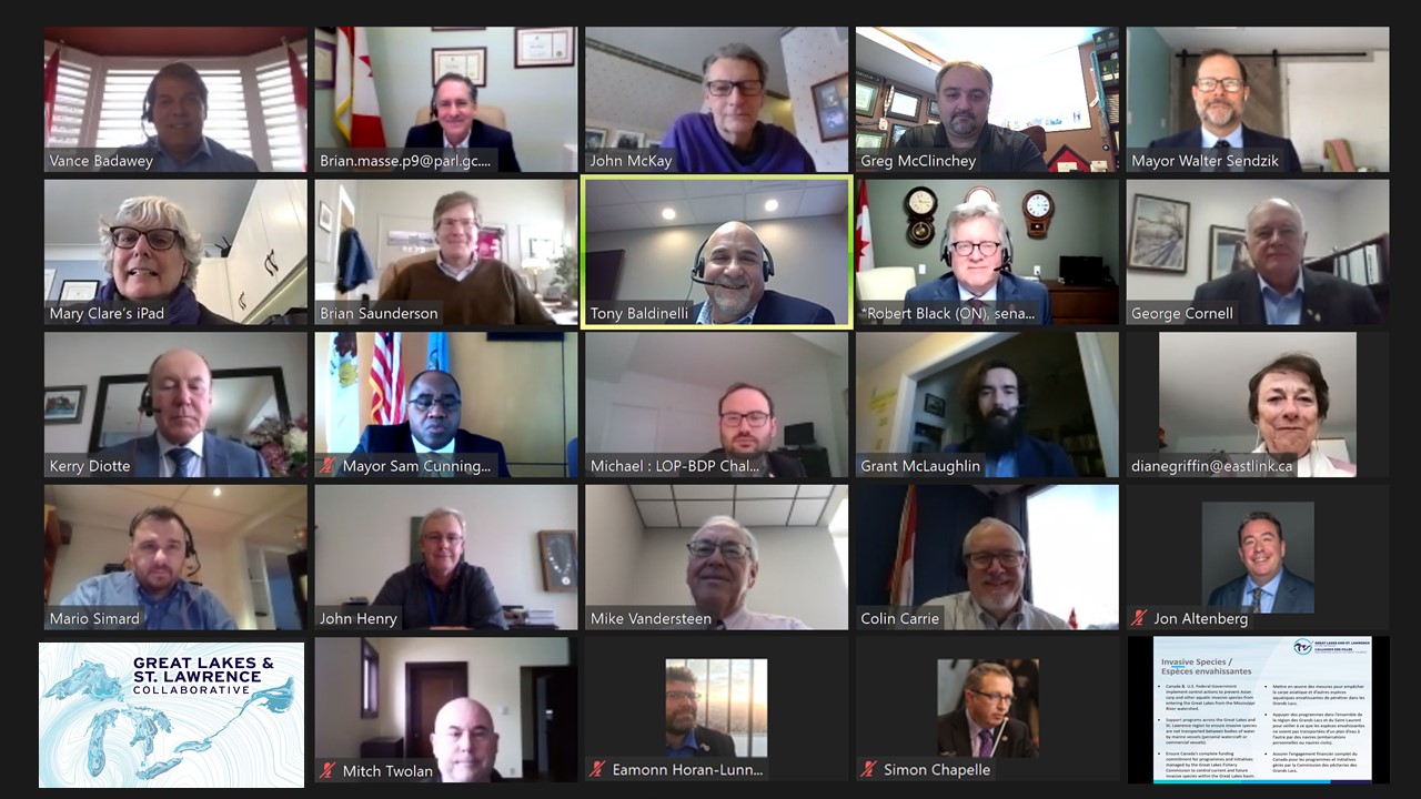 Thursday, February 11, 2021 – Senator Robert Black participates in a meeting of the Great Lakes and St. Lawrence Cities Initiative.