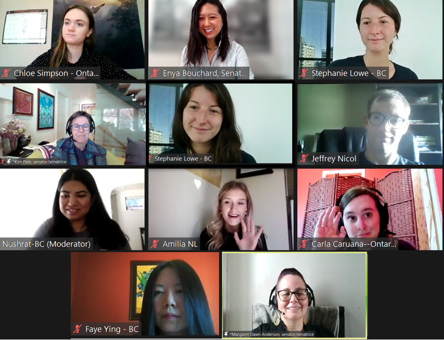 Sunday, May 16, 2021 – Senators Margaret Dawn Anderson and Kim Pate share their perspectives on the rights of Indigenous peoples and the Truth and Reconciliation Commission’s calls to action at a virtual Indigenous panel discussion organized by GLOCAL Foundation of Canada for its members across Canada.