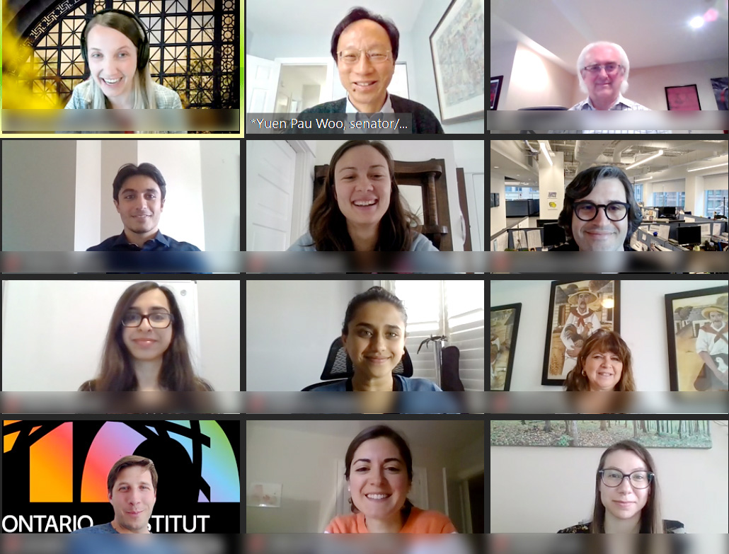 Monday, May 17, 2021 – Senator Yuen Pau Woo meets with interns and staff from the Ontario Brain Institute. He provided insights on the role of the Senate in Parliament, the legislative processes and the art of policy making.