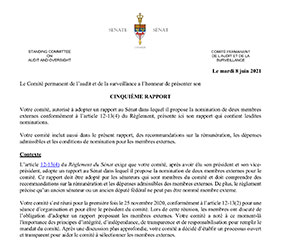 Nomination des membres externes