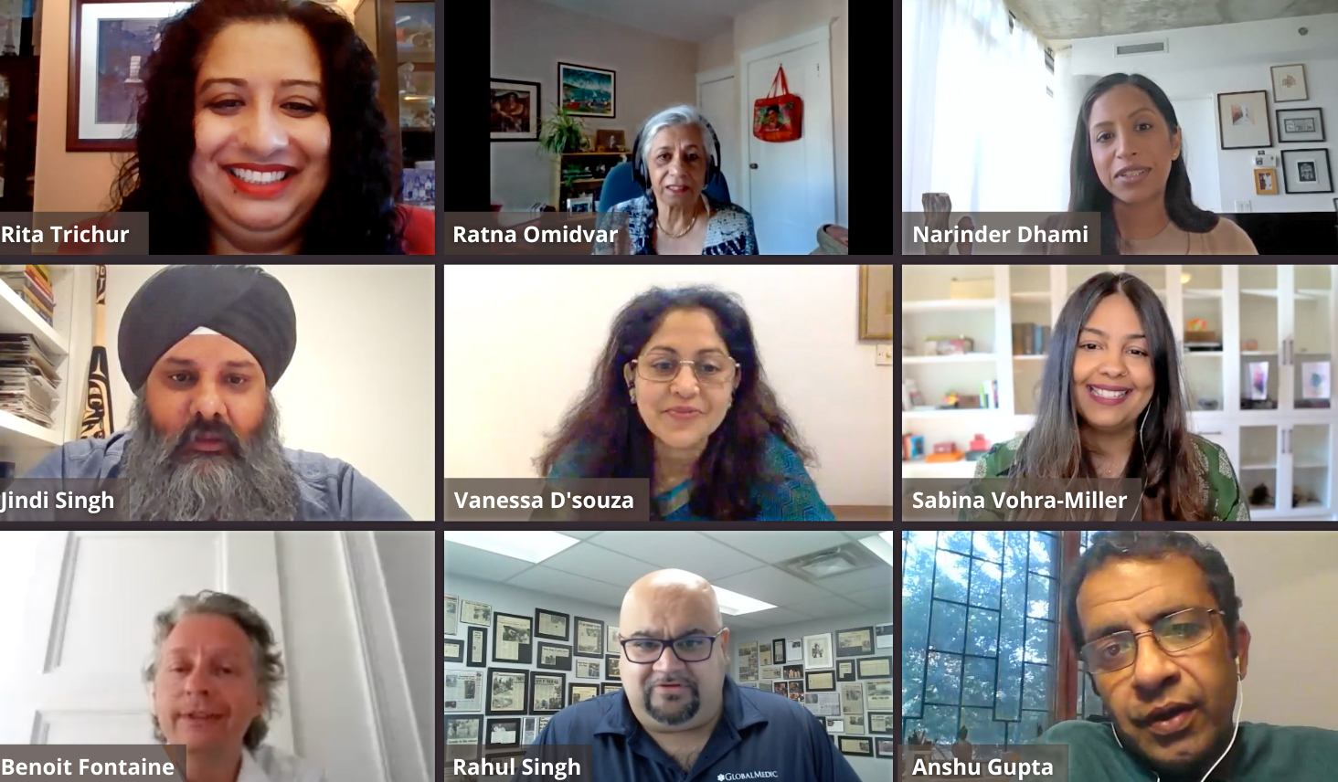 Senator Ratna Omidvar participates in an “India COVID-19 Relief Fund” panel discussion