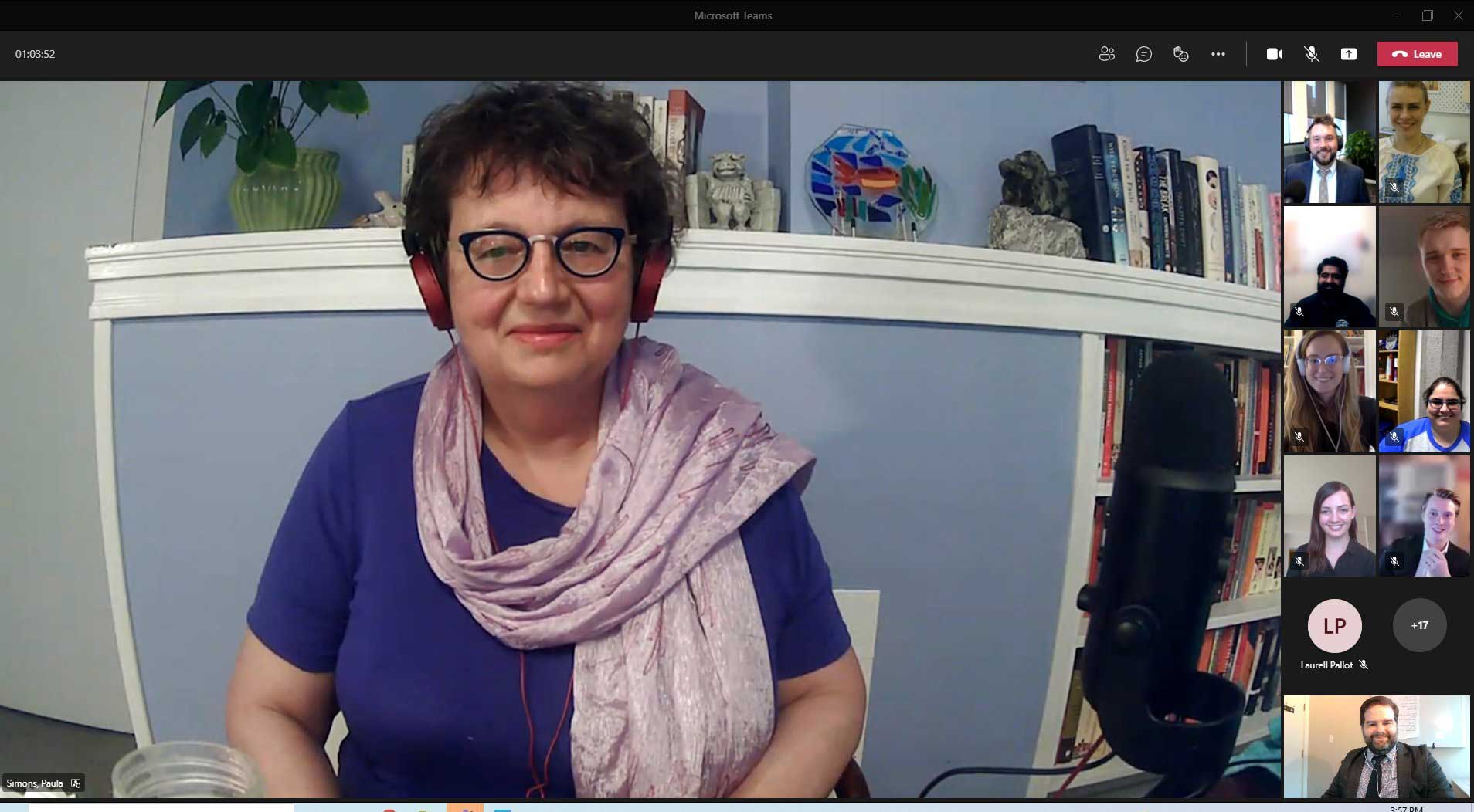 Thursday, June 24, 2021 – Senator Paula Simons meets with the Alberta Students’ Executive Council to discuss the Canadian Senate, leadership, reconciliation and education.