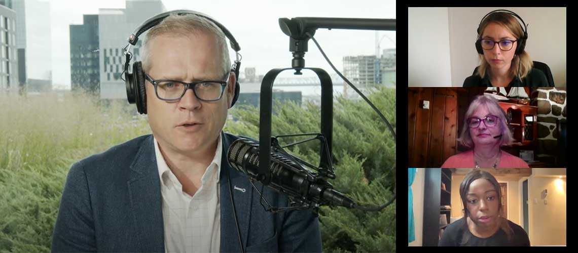 Tuesday, July 13, 2021 – Senator Julie Miville-Dechêne participates with Brian Myles (Le Devoir), Theresa Chorbacher (UNESCO) and Kharoll-Ann Souffrant (columnist and doctoral student in social work at the University of Ottawa) in a round table with the Parcours médias de l'École d'été de l'Institut du Nouveau Monde in collaboration with Le Devoir, recorded at the Palais des congrès de Montréal.