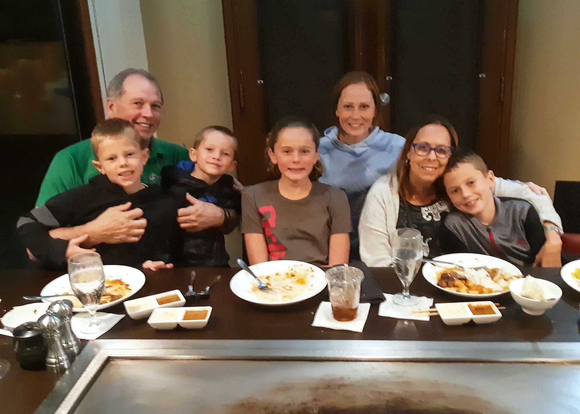 Senator Keating with her family at a restaurant in Moncton, New Brunswick. (Photo credit: Office of the late Senator Keating)